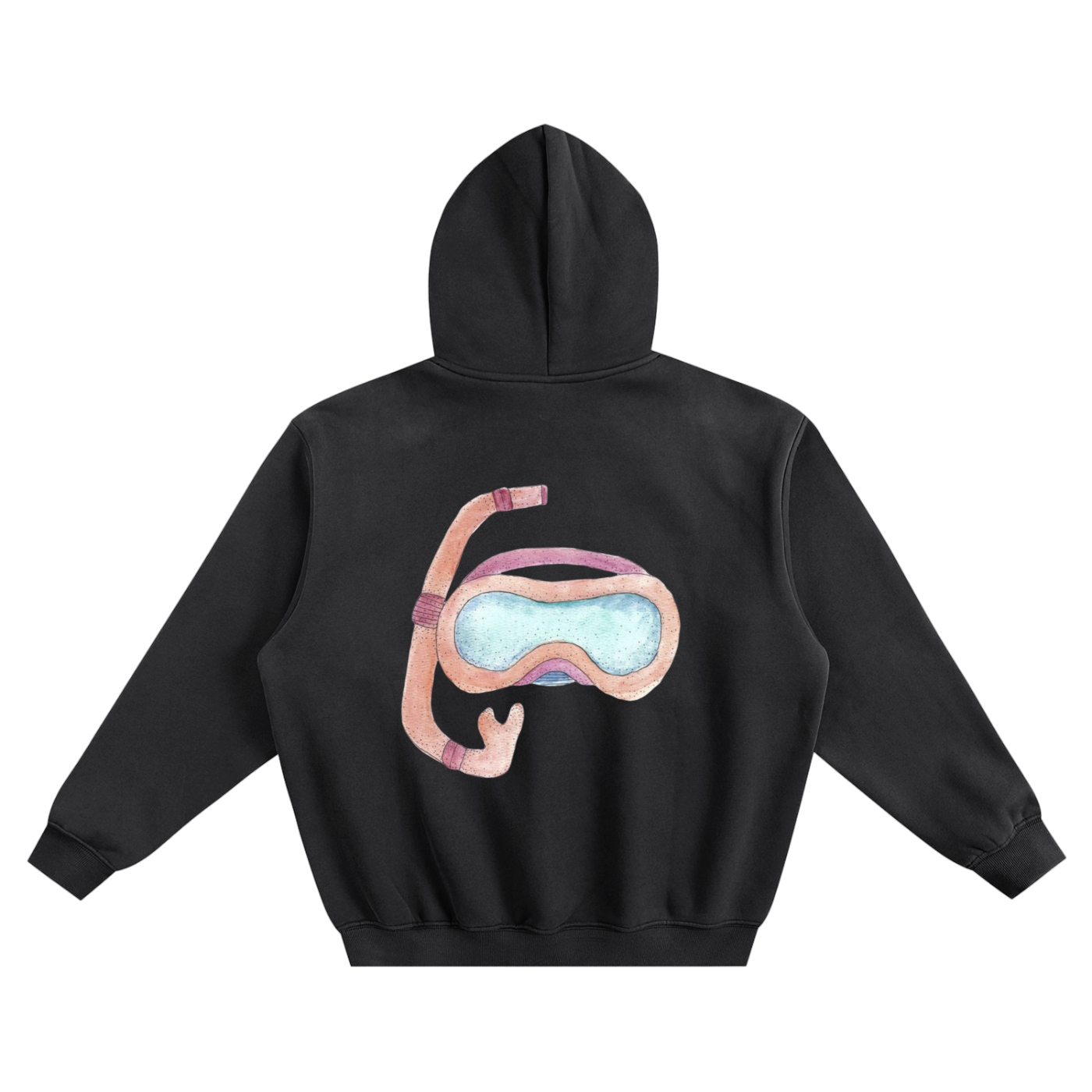 Scuba Mask Fleeced Boxy Hoodie