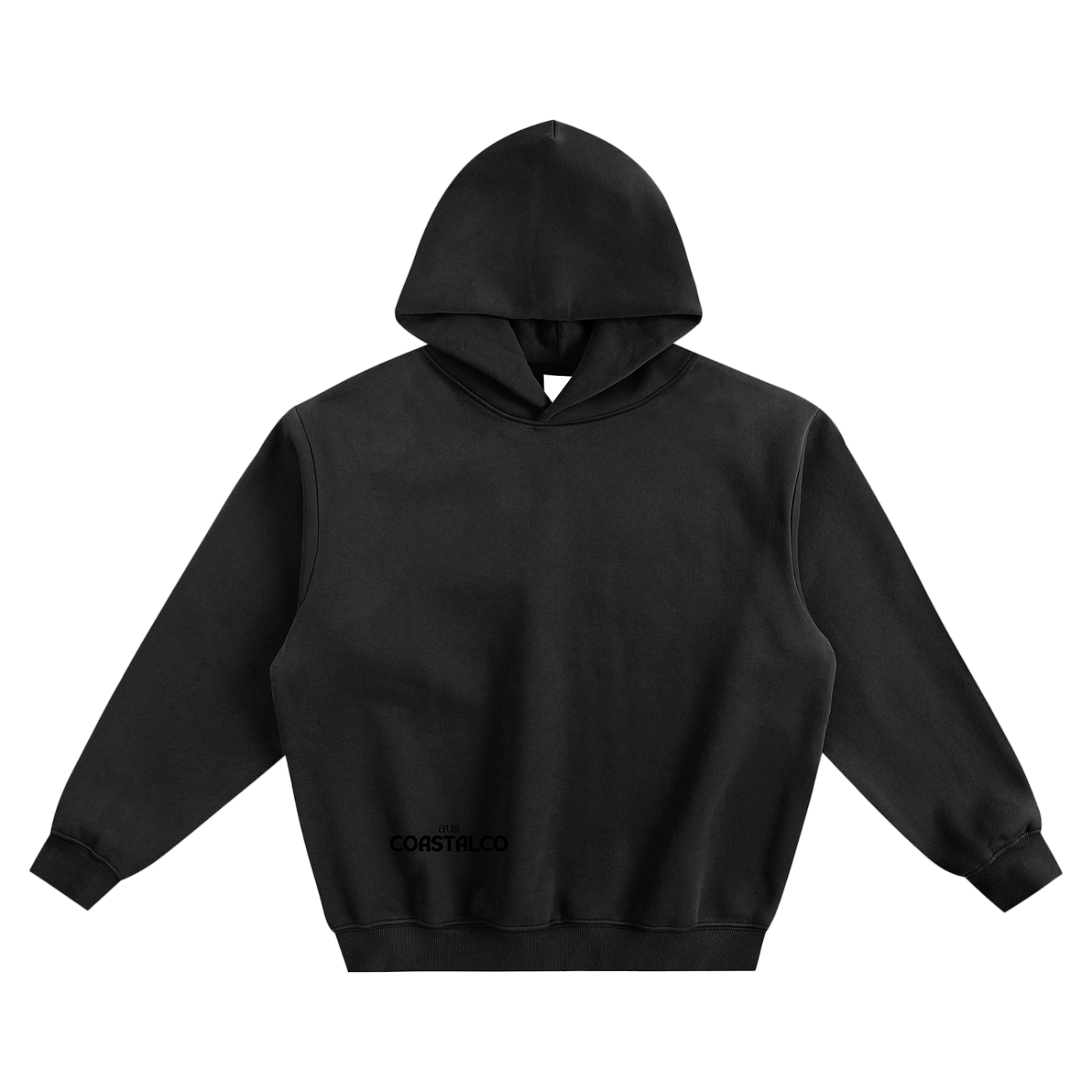 Black OG Fleeced Boxy Hoodie